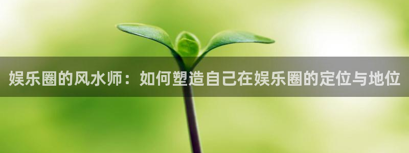 天辰娱乐f凯捷注册：娱乐圈的风水师：如何塑造自己在娱乐圈的定位与地位